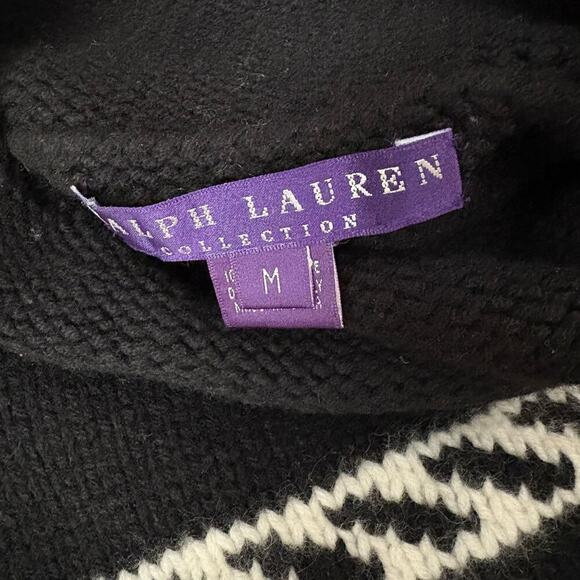 Ralph Lauren Collection Cashmere Turtleneck Sweater Aztec Native Top Runway 1999 - Picture 8 of 8